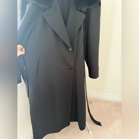 Vintage wool&fur trench coat - Picture 7 of 10